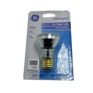 GE Halogen Light Bulb Indoor floodlight 60w 650 Lumens warm white Directional